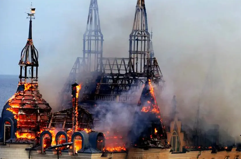 Harry Potter's castle under fire from the Russian army